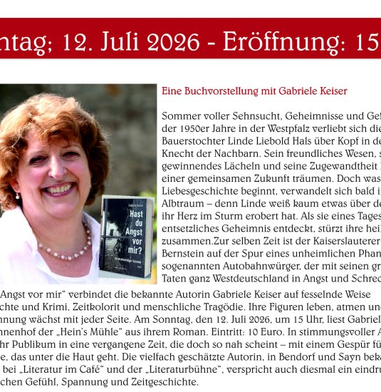 Gabriele Keiser | &copy; Hein&acute;s M&uuml;hle