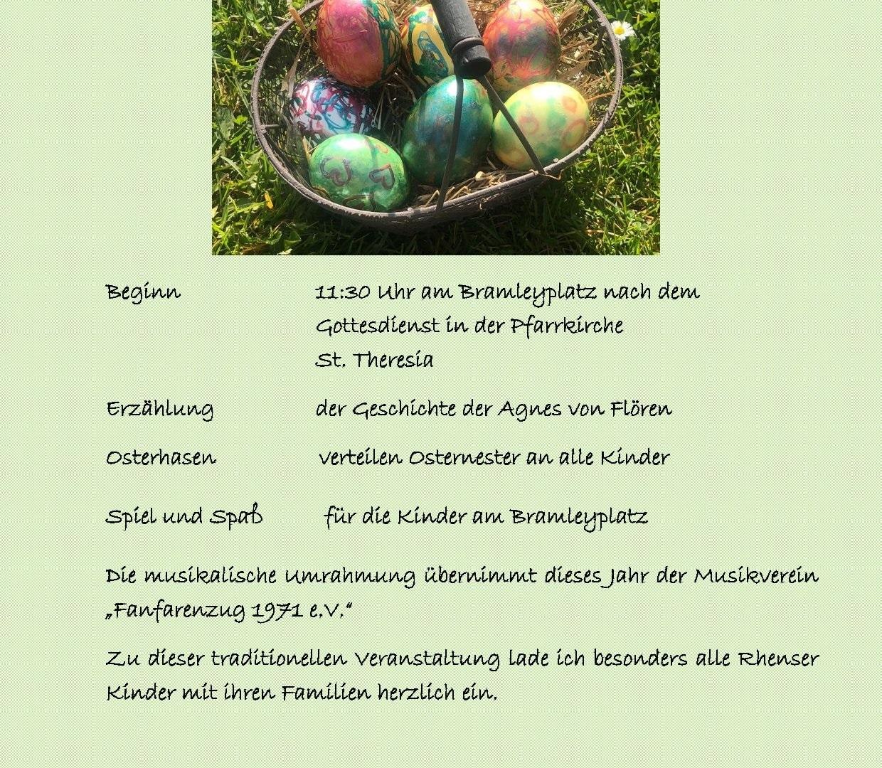 Plakat Eierspende | © Stadt Rhens Plakat Eierspende | © Stadt Rhens