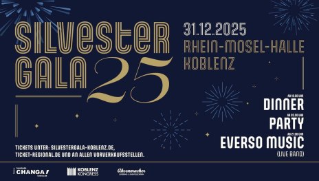 Silvestergala Koblenz in der Rhein-Mosel-Halle | © Koblenz-Kongress