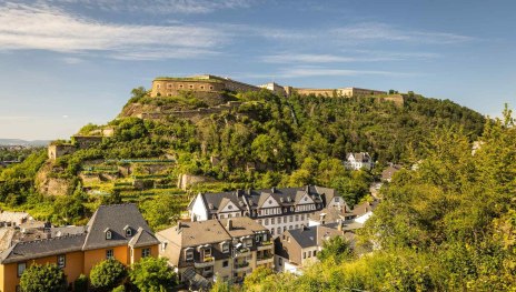 Festung von E-Stein aus gesehen | © Koblenz-Touristik GmbH / Dominik Ketz Festung von E-Stein aus gesehen | © Koblenz-Touristik GmbH / Dominik Ketz