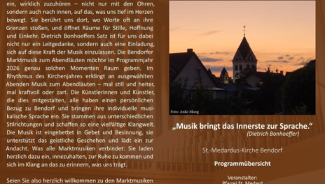 Marktmusik zum Abendl&auml;uten | &copy; kath. Kirchengemeinde St. Medard Bendorf