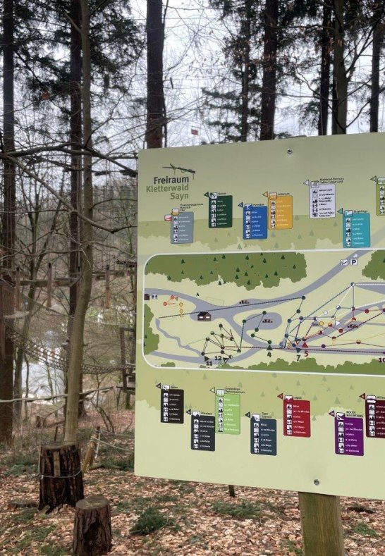 Schilder Kletterparcours (1) | © Stadt Bendorf Schilder Kletterparcours (1) | © Stadt Bendorf