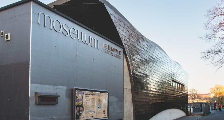 Mosellum Schriftzug | © Koblenz-Touristik GmbH / Johannes Bruchhof