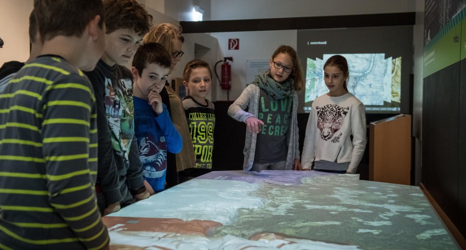 Modell Geologie & Geschichte im Mittelreintal | © Martin Kämper / Stadt Bingen Modell Geologie & Geschichte im Mittelreintal | © Martin Kämper / Stadt Bingen