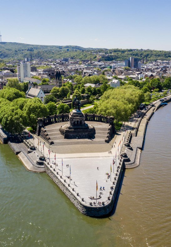 Luftbild Deutsches Eck | &copy; Koblenz Touristik / Dominik Ketz