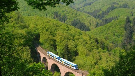 Hunsrückbahn auf Hubertusviadukt | © Thomas Biersch, Tourist-Info Hunsrück-Mittelrhein - Zentrum am Park Hunsrückbahn auf Hubertusviadukt | © Thomas Biersch, Tourist-Info Hunsrück-Mittelrhein - Zentrum am Park