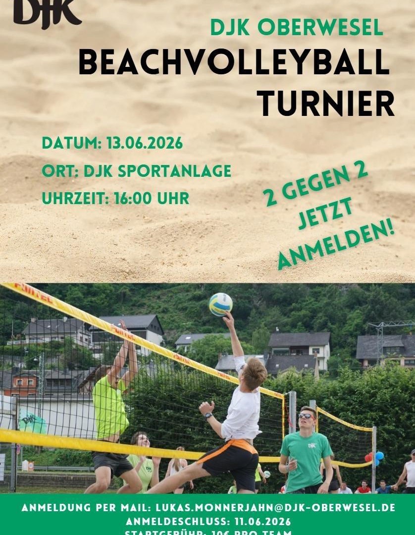 Beachvolleyball-Turnier der DJK Oberwesel | © DJK Oberwesel Beachvolleyball-Turnier der DJK Oberwesel | © DJK Oberwesel