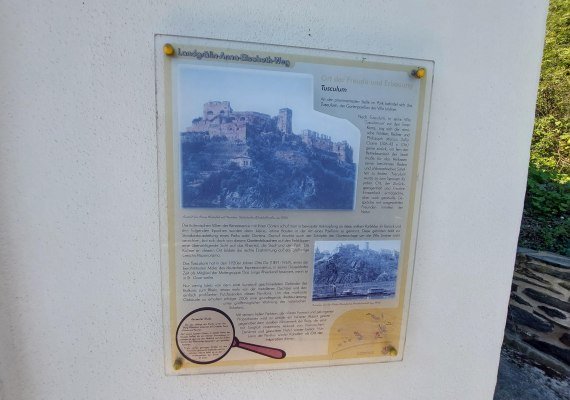 Info-Tafel Tusculum | © T. Biersch Info-Tafel Tusculum | © T. Biersch