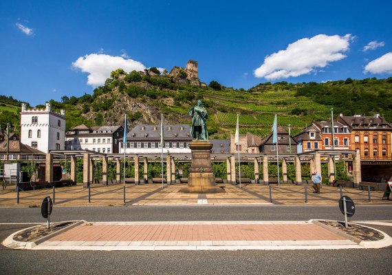 Kaub mit Bl&uuml;cherdenkmal | &copy; Henry Tornow/Romantischer Rhein Tourismus GmbH