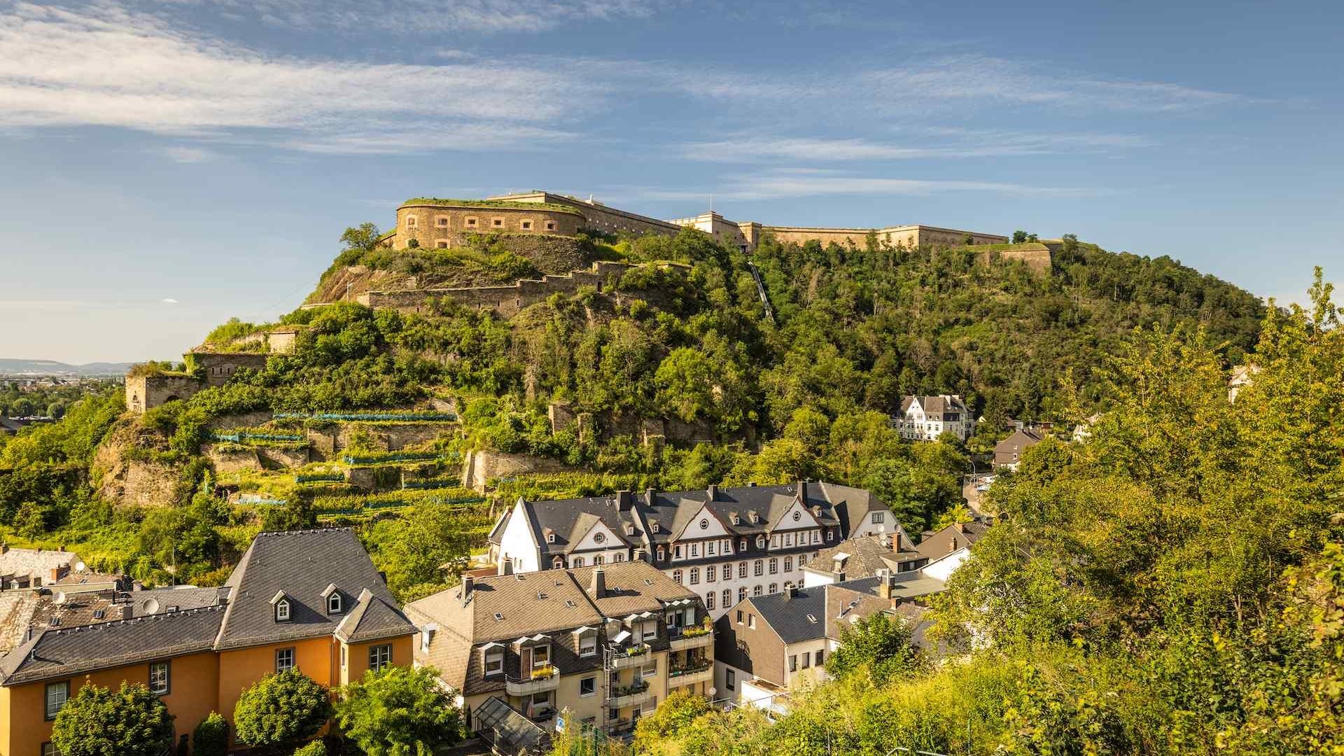 Festung von E-Stein aus gesehen | © Koblenz-Touristik GmbH / Dominik Ketz Festung von E-Stein aus gesehen | © Koblenz-Touristik GmbH / Dominik Ketz