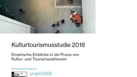 Titel Studie Kulturtourismus | © projekt2508 GmbH und des Instituts für Kulturmanagement der Pädagogischen Hochschule Ludwigsburg Titel Studie Kulturtourismus | © projekt2508 GmbH und des Instituts für Kulturmanagement der Pädagogischen Hochschule Ludwigsburg