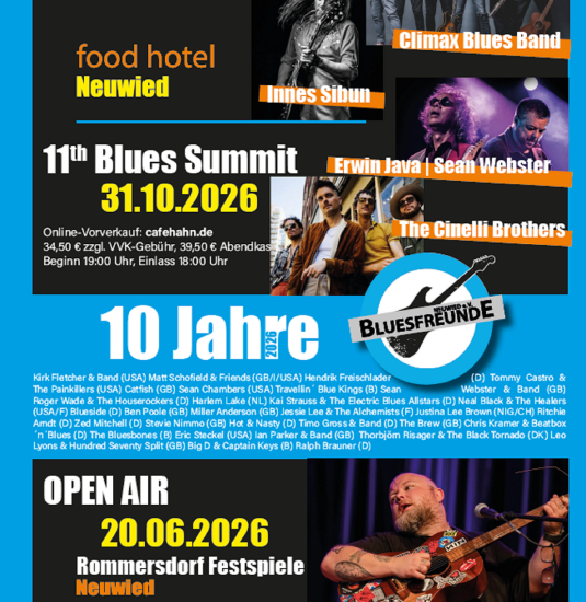 10. Blues Summit | © Bluesfreunde Neuwied 10. Blues Summit | © Bluesfreunde Neuwied