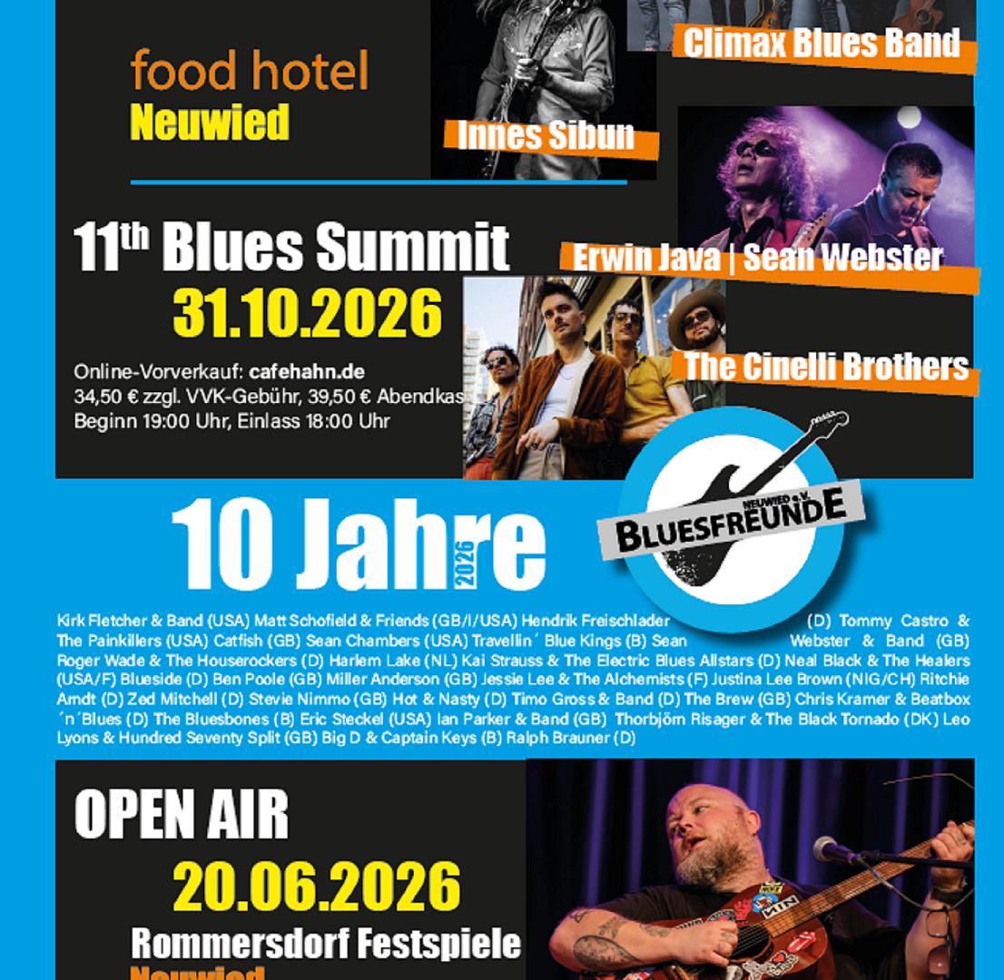10. Blues Summit | © Bluesfreunde Neuwied 10. Blues Summit | © Bluesfreunde Neuwied