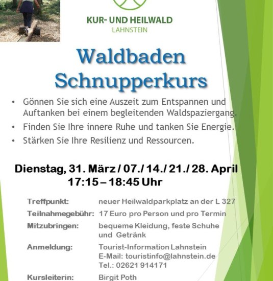Waldbaden-Schnupperkurs | &copy; Stadt Lahnstein