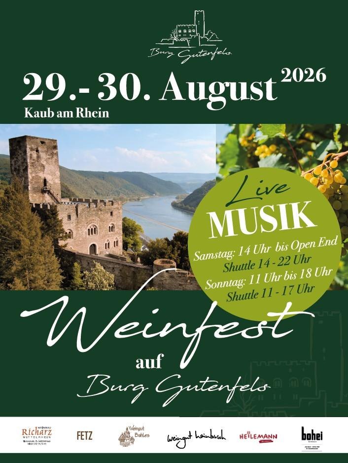 Plakat Weinfest Kaub | © Stadtverwaltung Kaub Plakat Weinfest Kaub | © Stadtverwaltung Kaub