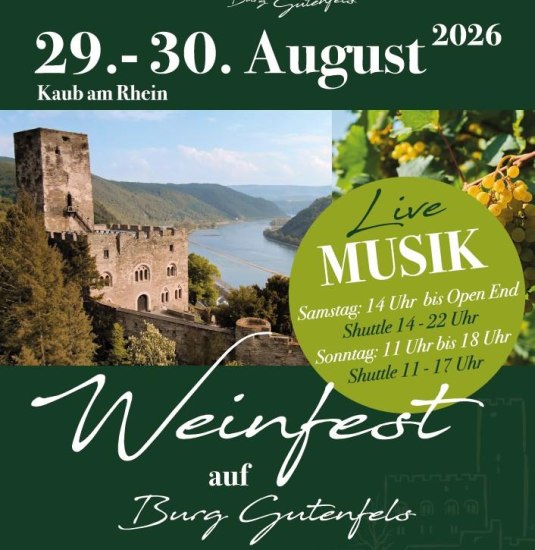 Plakat Weinfest Kaub | © Stadtverwaltung Kaub Plakat Weinfest Kaub | © Stadtverwaltung Kaub