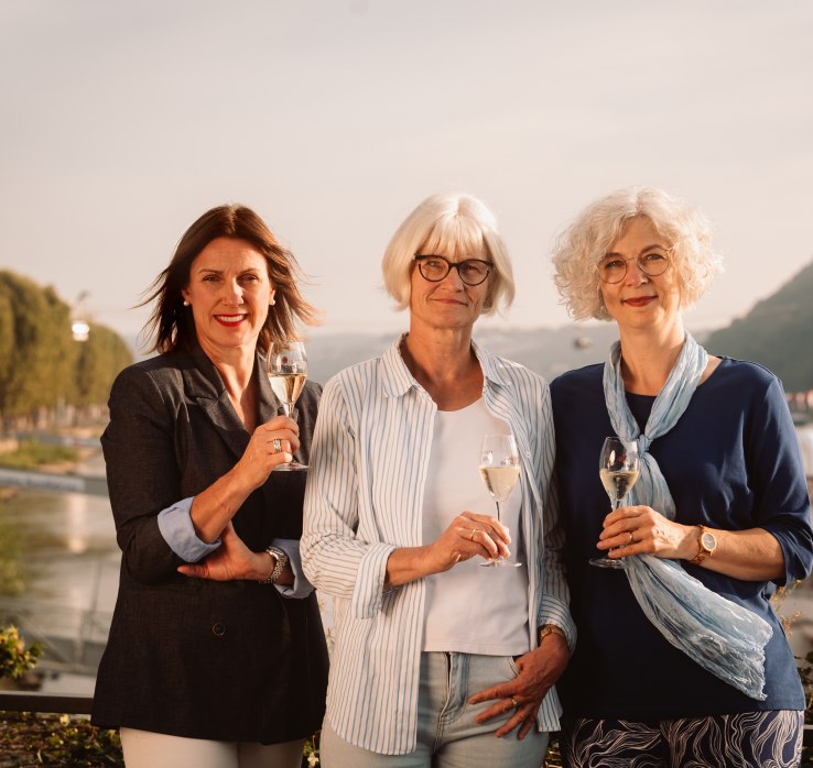 Michaela Rauch-Krist, Brigitte Dürr und Anja Staudt - Koblenzer Sektmuseum