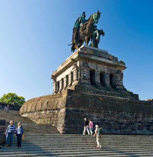 Kaiser Wilhelm monument at the Deutsches Eck in Koblenz | © Dominik Ketz / Rheinland-Pfalz Tourismus GmbH