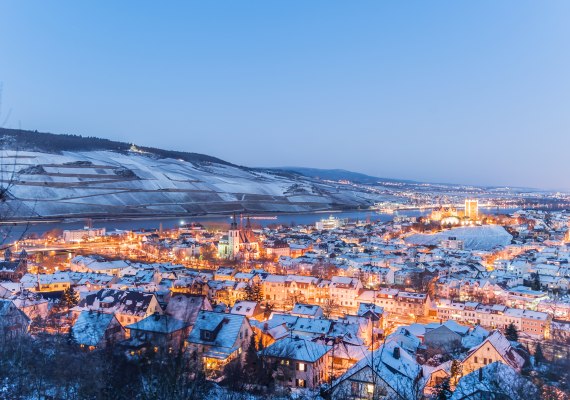 Blick auf das verschneite Bingen | © Andreas Pacek Blick auf das verschneite Bingen | © Andreas Pacek