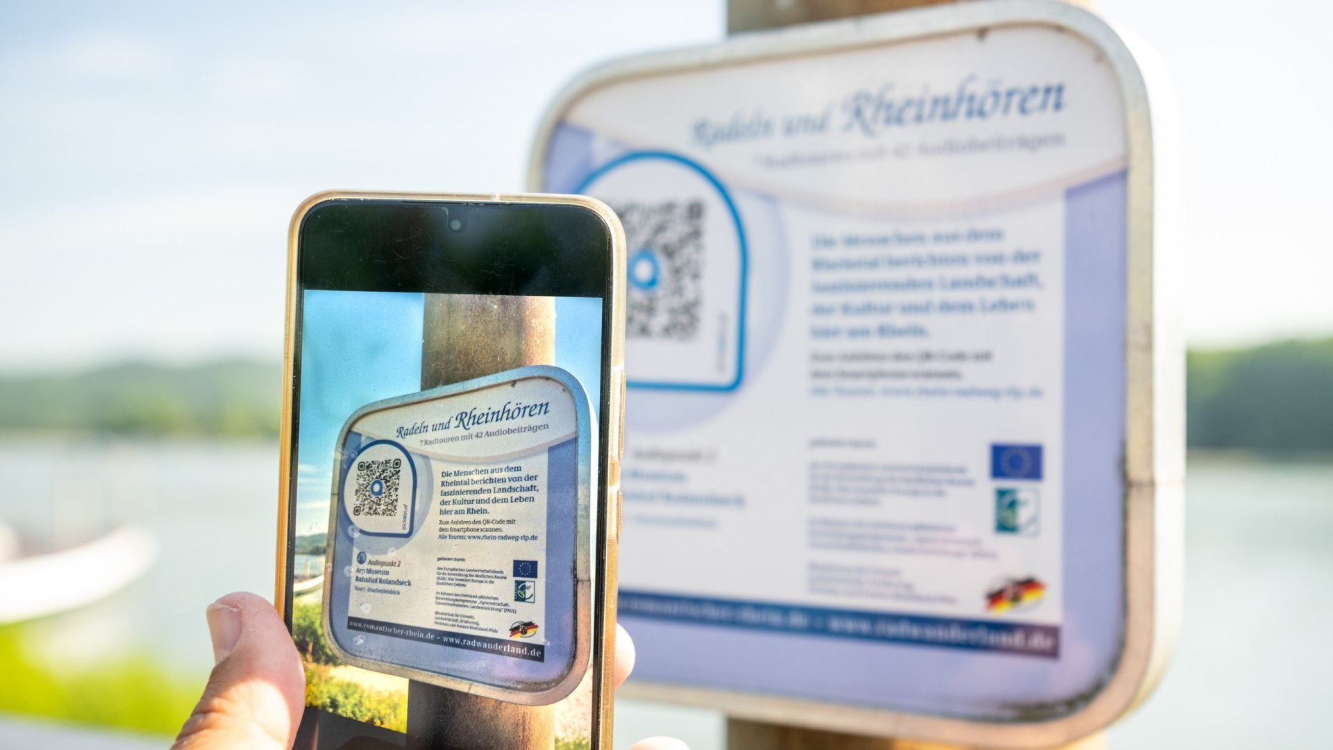 Audiotourenschild | © Dominik Ketz, CC BY SA 4.0 
