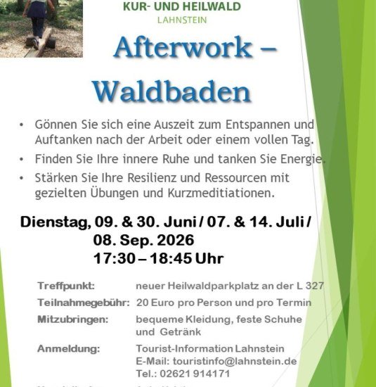 Afterwork-Waldbaden | &copy; Stadt Lahnstein