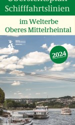 Titelbild "&Uuml;bersichtsplan Schifffahrtslinien im Welterbe Oberes Mittelrheintal"  | &copy; Zweckverband Welterbe Oberes Mittelrheintal
