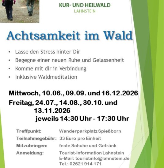 Achtsamkeit im Wald | © Stadt Lahnstein Achtsamkeit im Wald | © Stadt Lahnstein