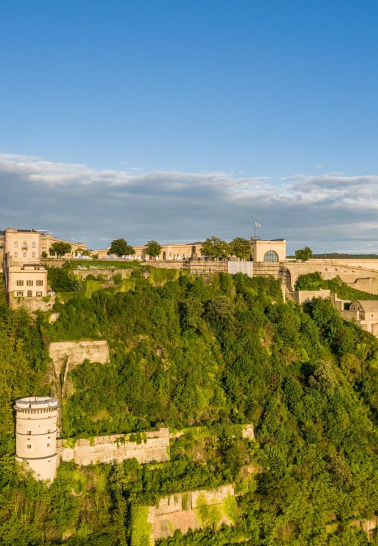 Festung Ehrenbreitstein mit Drohne | © Koblenz-Touristik GmbH / Dominik Ketz Festung Ehrenbreitstein mit Drohne | © Koblenz-Touristik GmbH / Dominik Ketz