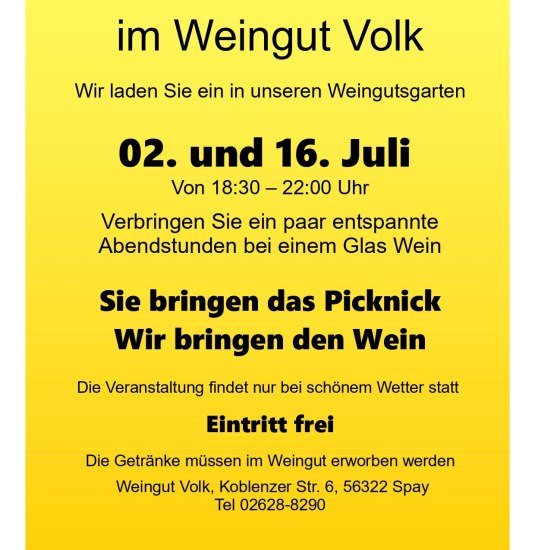 Plakat | © Weingut Volk Plakat | © Weingut Volk