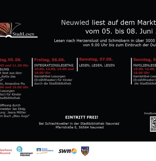 Plakat StadtLesen | © Stadtmarketing Neuwied