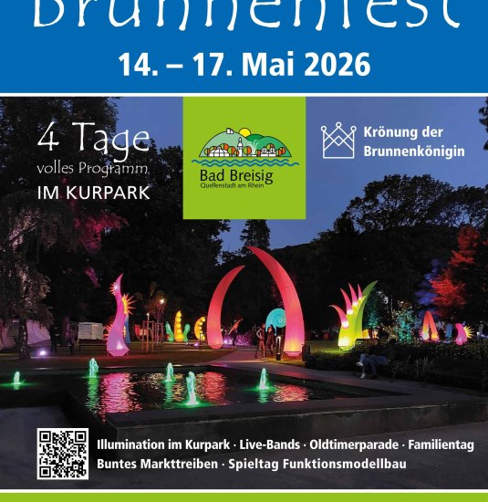Plakat Brunnenfest 2026 | © Tourist-Info Bad Breisig Plakat Brunnenfest 2026 | © Tourist-Info Bad Breisig