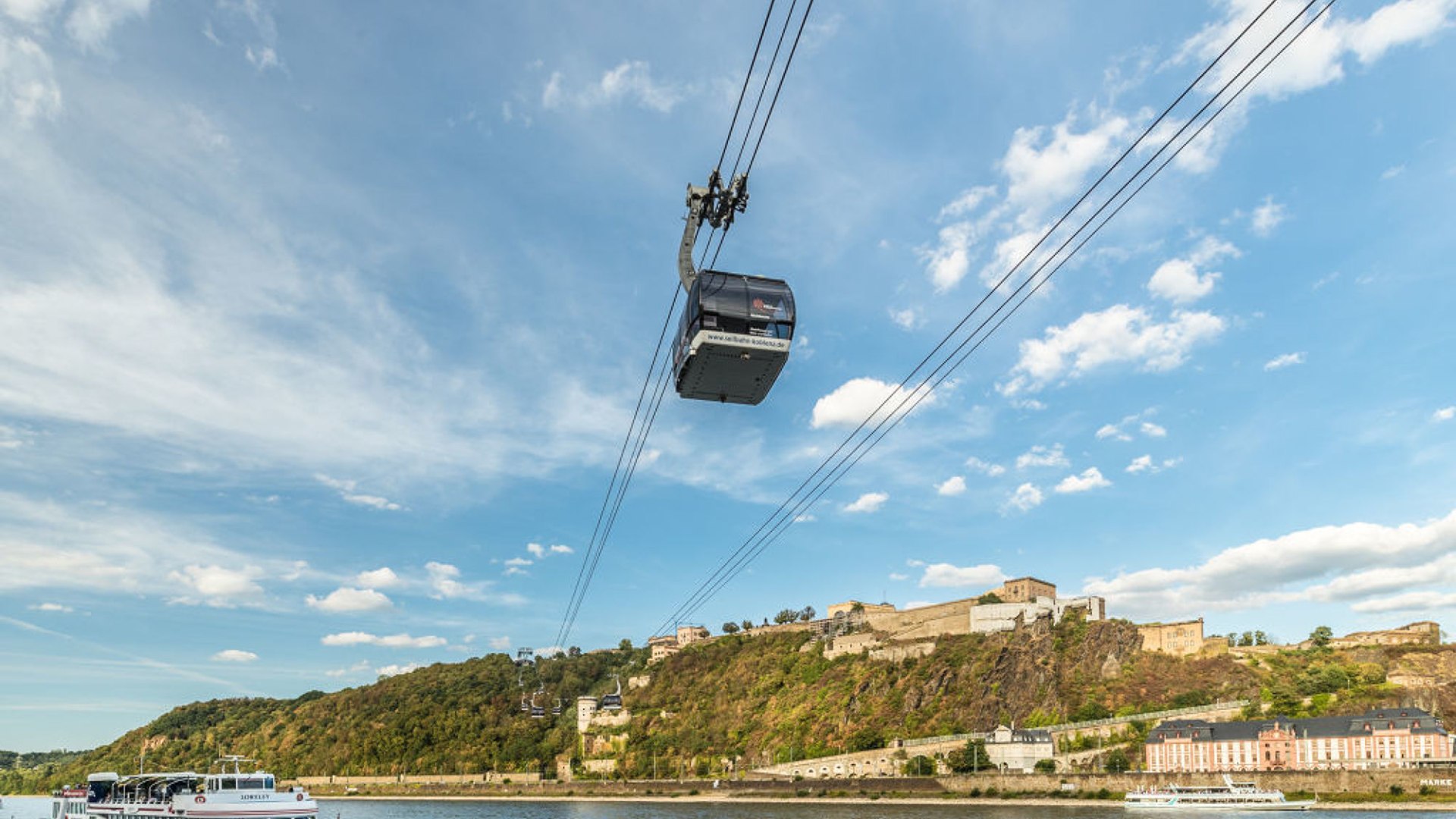Mit der Seilbahn über den Rhein schweben | © Dominik Ketz | Romantischer Rhein Tourismus GmbH Mit der Seilbahn über den Rhein schweben | © Dominik Ketz | Romantischer Rhein Tourismus GmbH