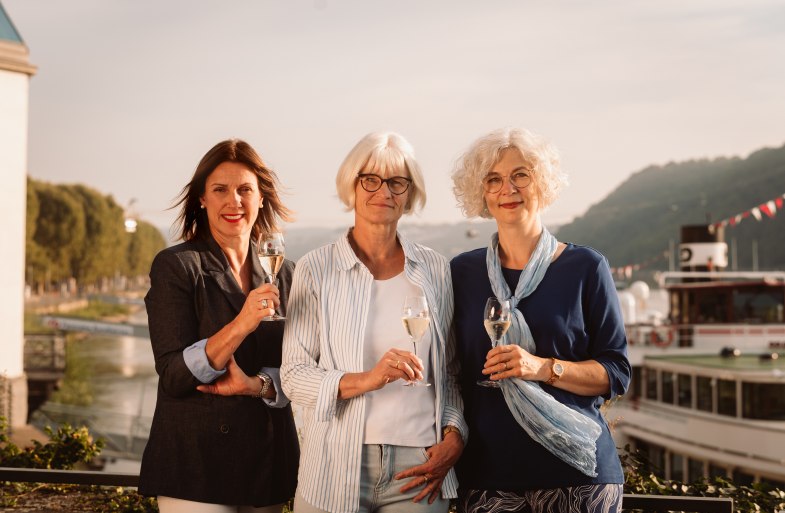 Michaela Rauch-Krist, Brigitte Dürr und Anja Staudt - Koblenzer Sektmuseum