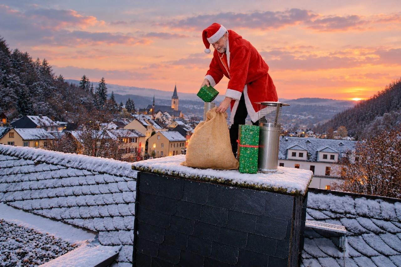 Nikolaus auf dem Dach des Hotel im Schulhaus | © Hotel im Schulhaus Nikolaus auf dem Dach des Hotel im Schulhaus | © Hotel im Schulhaus