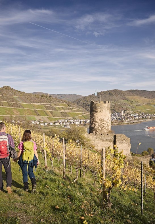 Wanderer vor Ruine F&uuml;rstenberg | &copy; Marco Rothbrust