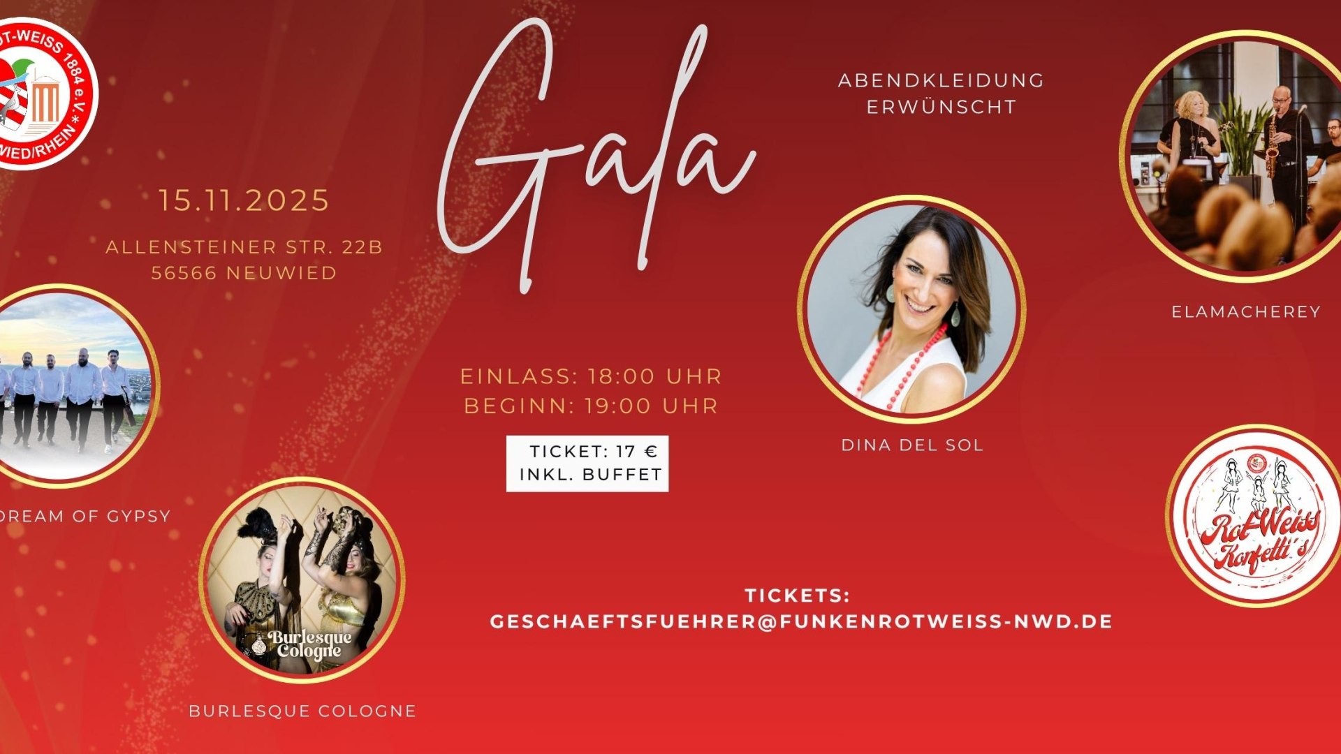 Plakat zum Galaabend | © Funken Rot Weiss Plakat zum Galaabend | © Funken Rot Weiss