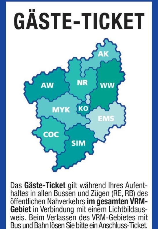 ÖPNV- Gästeticket | © Verkehrsverbund Rhein-Mosel
