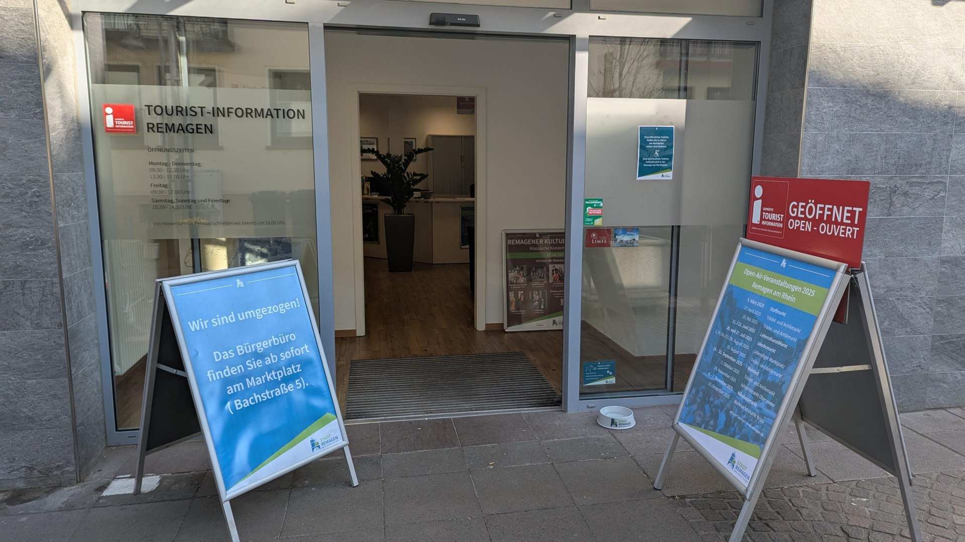 TI Remagen seit März 2025 (außen) | © Stadt Remagen | Carina Voigt TI Remagen seit März 2025 (außen) | © Stadt Remagen | Carina Voigt