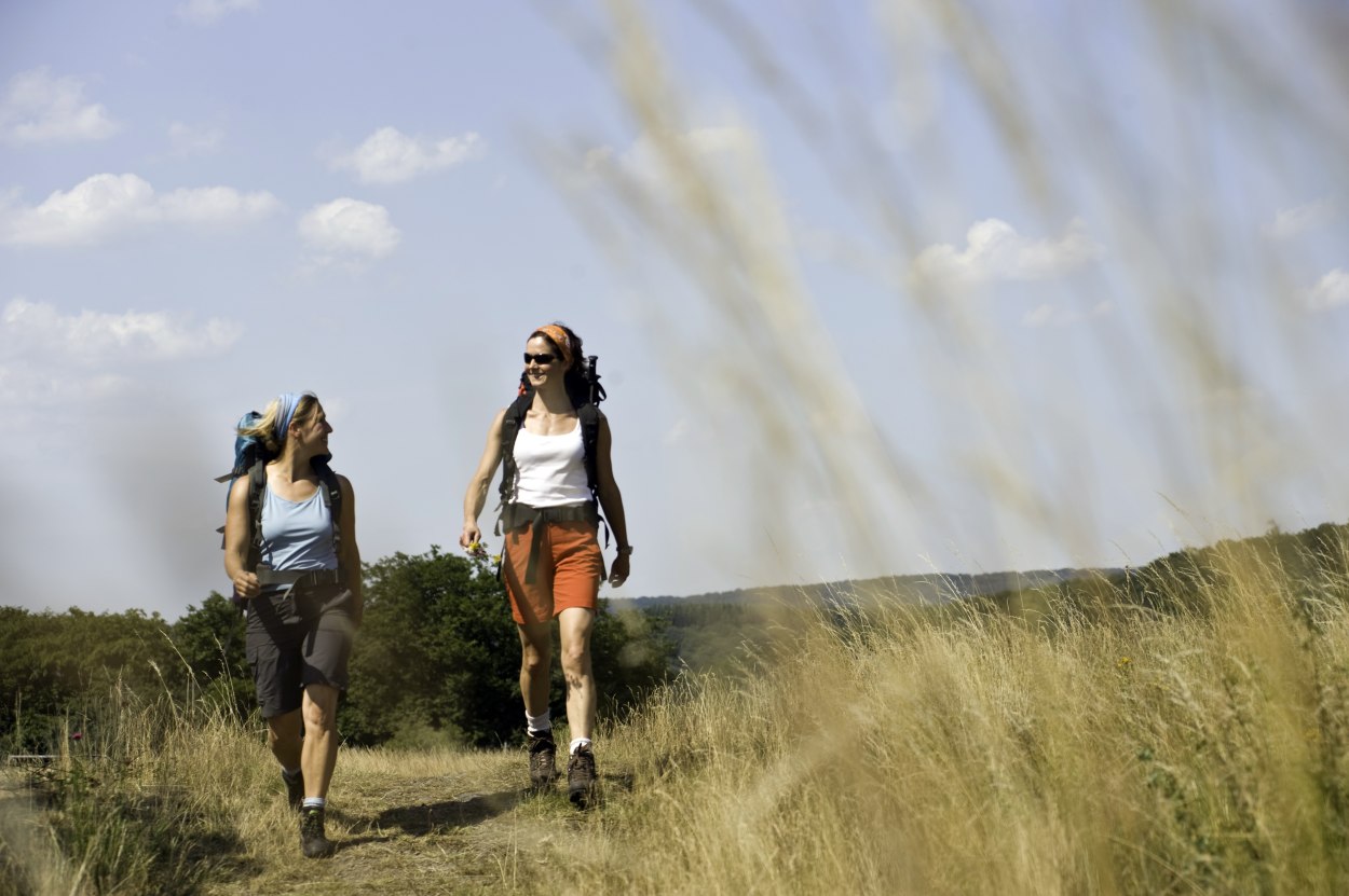 Frauen wandern auf dem Rheinsteig | © Dominik Ketz / Romantischer Rhein Tourismus GmbH