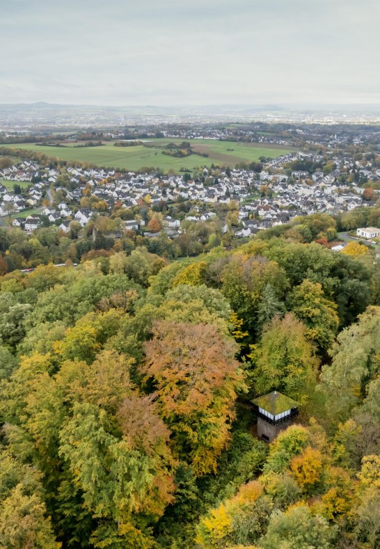 R&ouml;merturm im Herbstwald | &copy; Andreas Pacek, fototour-deutschland.de