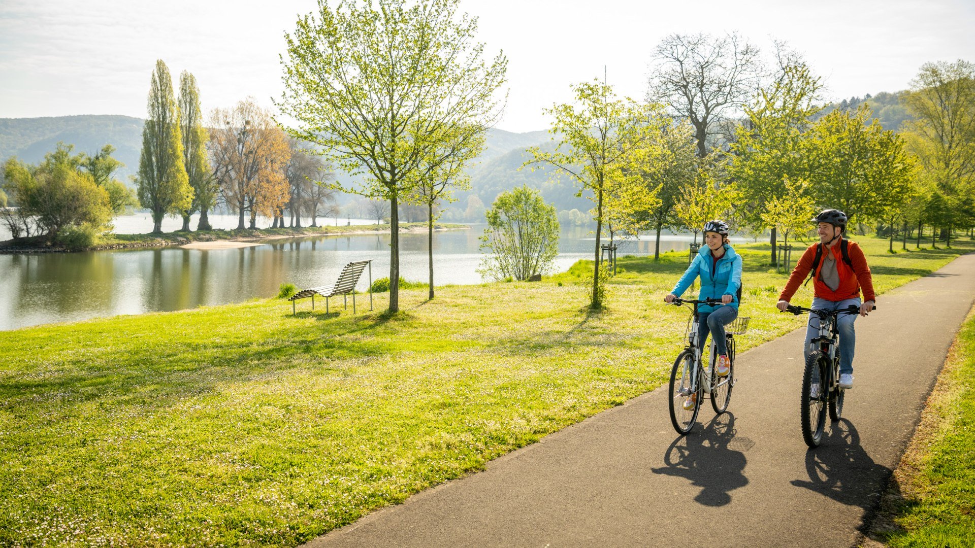 Der Rheinradweg bei Osterspai | © Dominik Ketz, CC BY SA 4.0 Der Rheinradweg bei Osterspai | © Dominik Ketz, CC BY SA 4.0