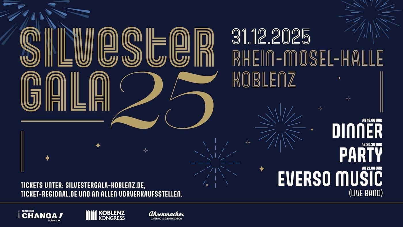 Silvestergala Koblenz in der Rhein-Mosel-Halle | © Koblenz-Kongress
