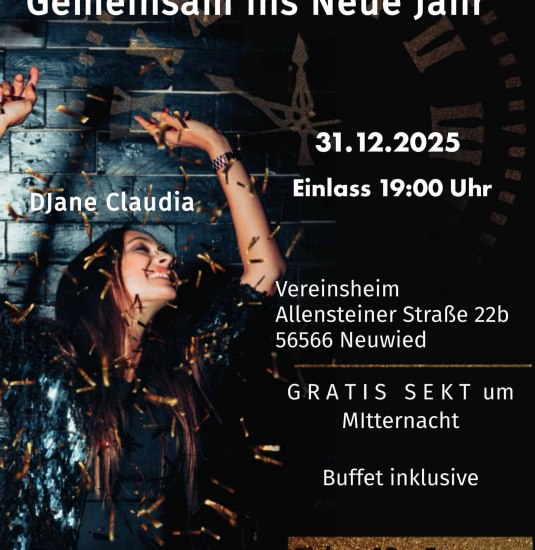 Plakat zur Silvesterparty | &copy; Claudia Wischmann