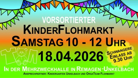 Kinderflohmarkt in Unkelbach | © copyright OrgaTeam Kinderflohmarkt Remagen Unkelbach Kinderflohmarkt in Unkelbach | © copyright OrgaTeam Kinderflohmarkt Remagen Unkelbach
