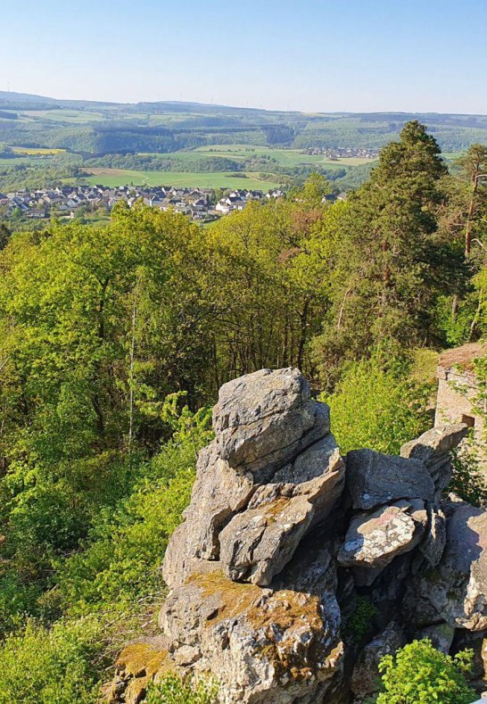 Turm Spitzer Stein Blick auf Felsen | © TI Hunsrück-Mittelrhein