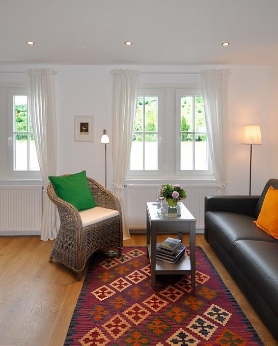Blick in den Wohnraum | © Ferienwohnung am Rheinbogen