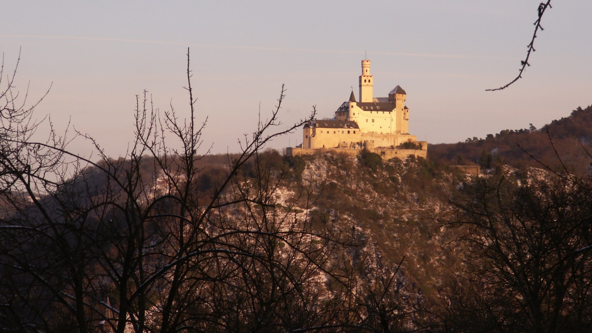 Marksburg im Winter | © Guido Hönig