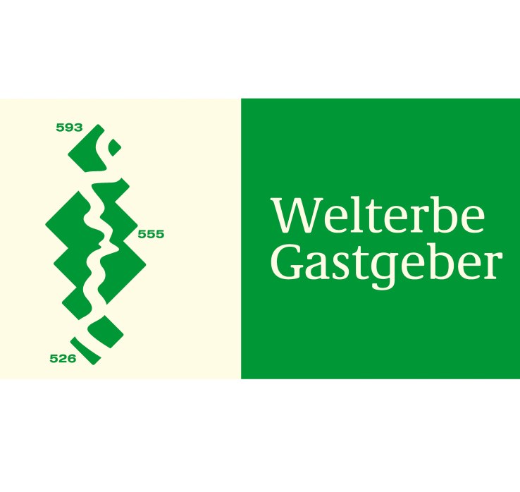 Welterbe Gastgeber Logo | © ZV Welterbe Welterbe Gastgeber Logo | © ZV Welterbe