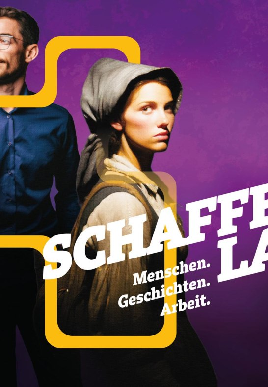 Dauerausstellung „Schaffensland – Menschen. Geschi | © GDKE, concept X Bildmotiv z.T. KI-unterstützt Dauerausstellung „Schaffensland – Menschen. Geschi | © GDKE, concept X Bildmotiv z.T. KI-unterstützt