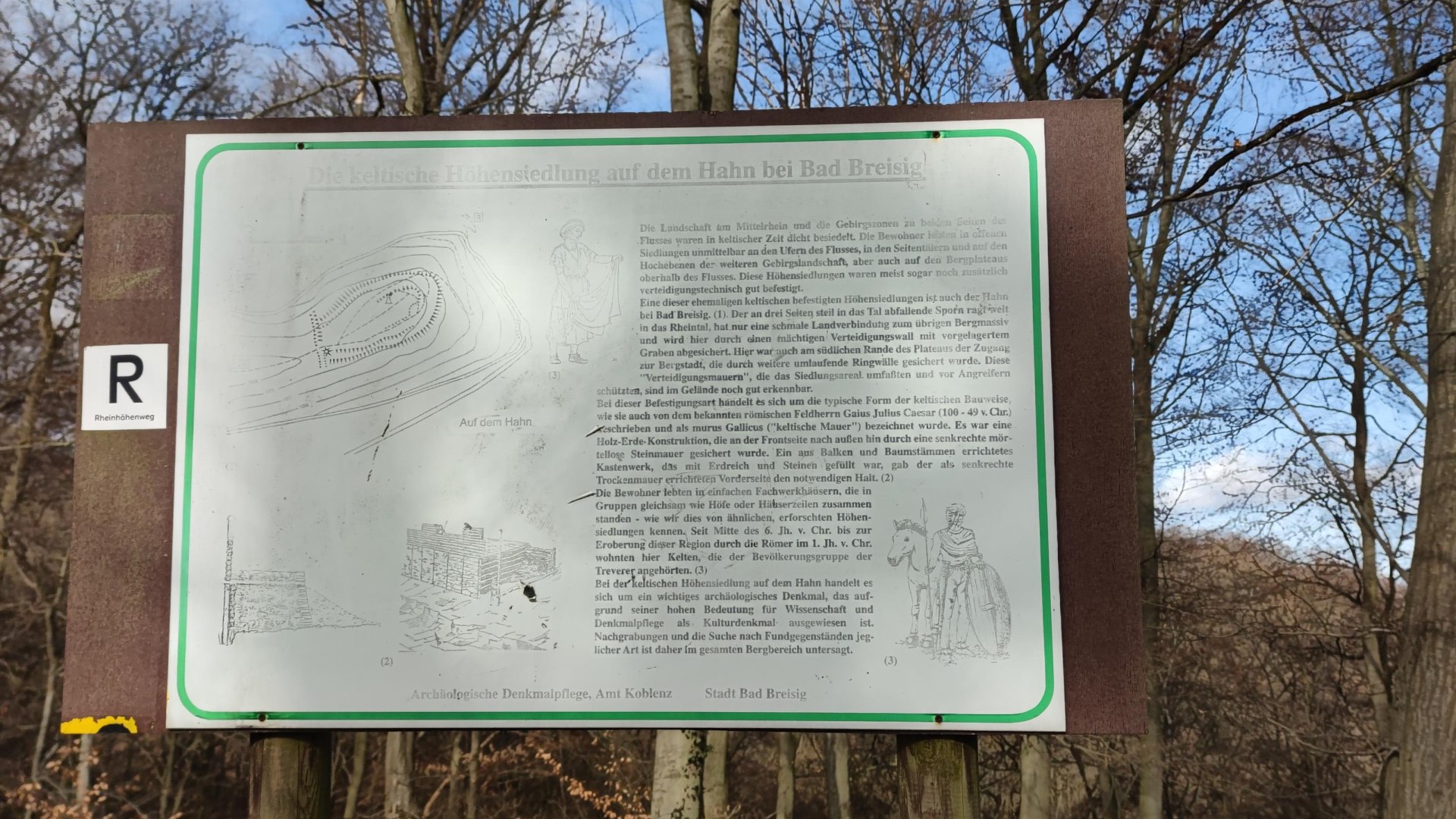 Keltische H&ouml;hensiedlung Infotafel | &copy; Tourist-Information Bad Breisig